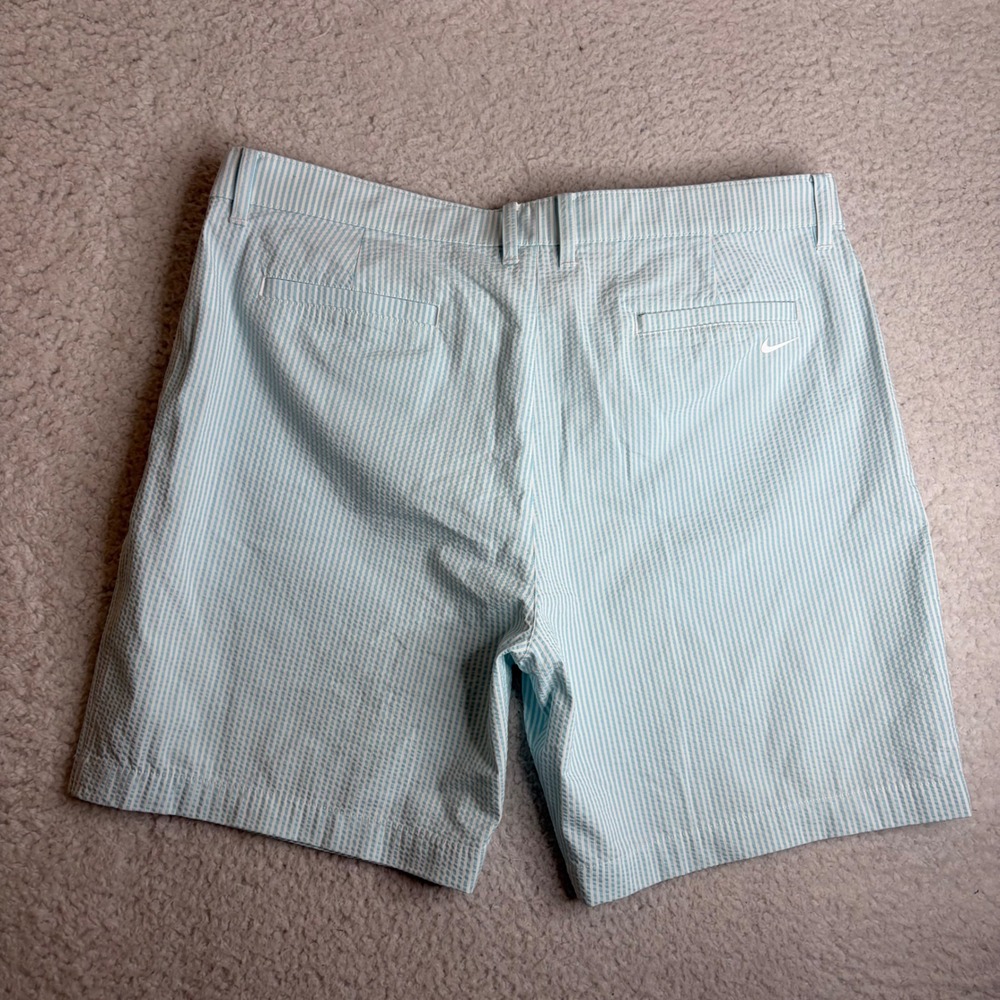 Nike tour 8 inch searsucker chino golf shrts s Mens 42 Blue White FQ2091-474